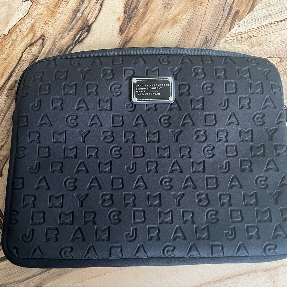 Marc Jacobs neoprene embossed laptop sleeve